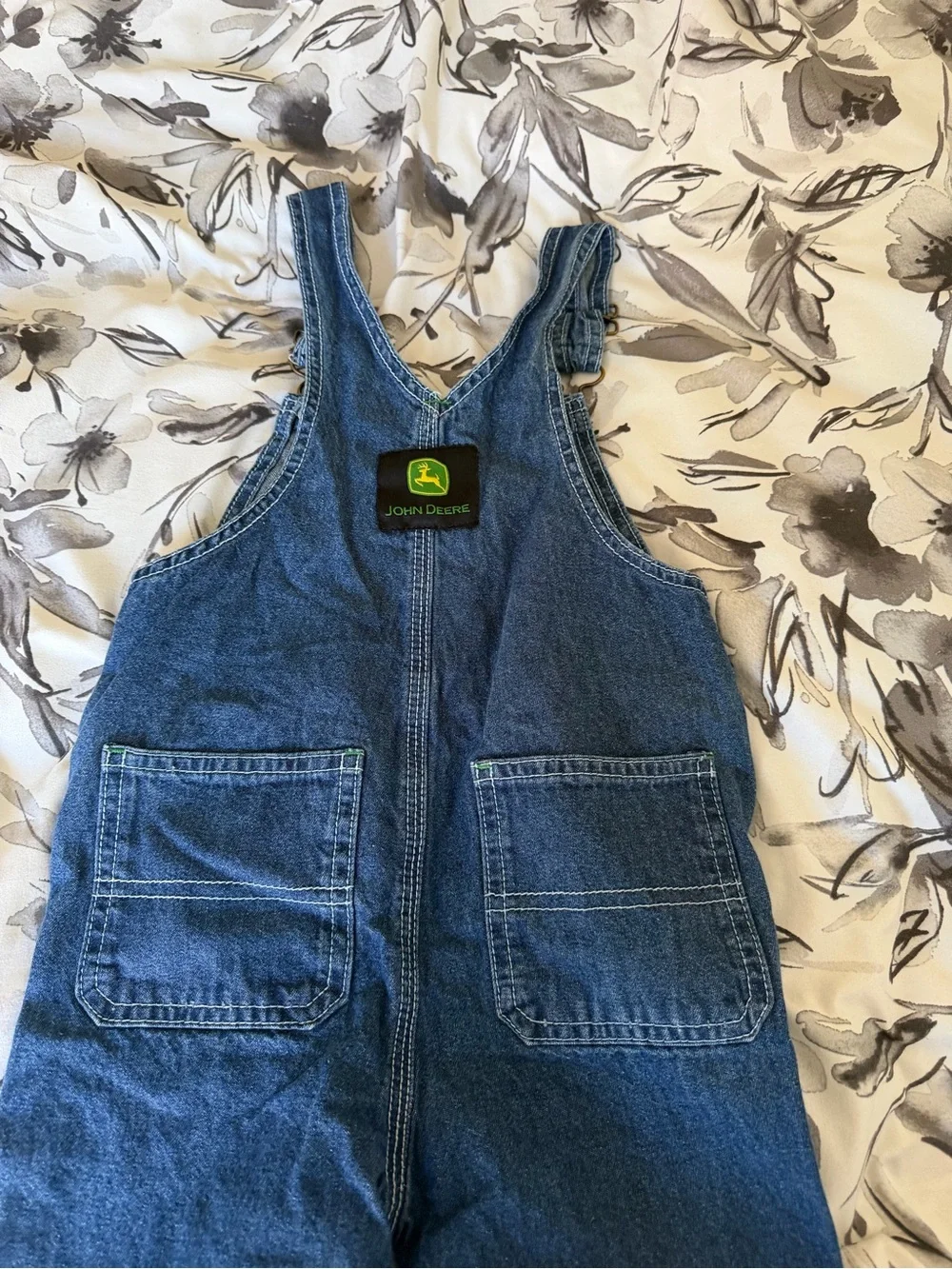 John Deere Dark Blue Denim Kids' Overalls